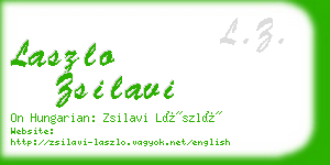 laszlo zsilavi business card